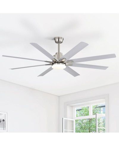 Sofucor 52-inch Modern Exquisite Sand Nickel 8-Blade Ceiling Fans with Adjustable Led Lights and Intelligent Remote Control.