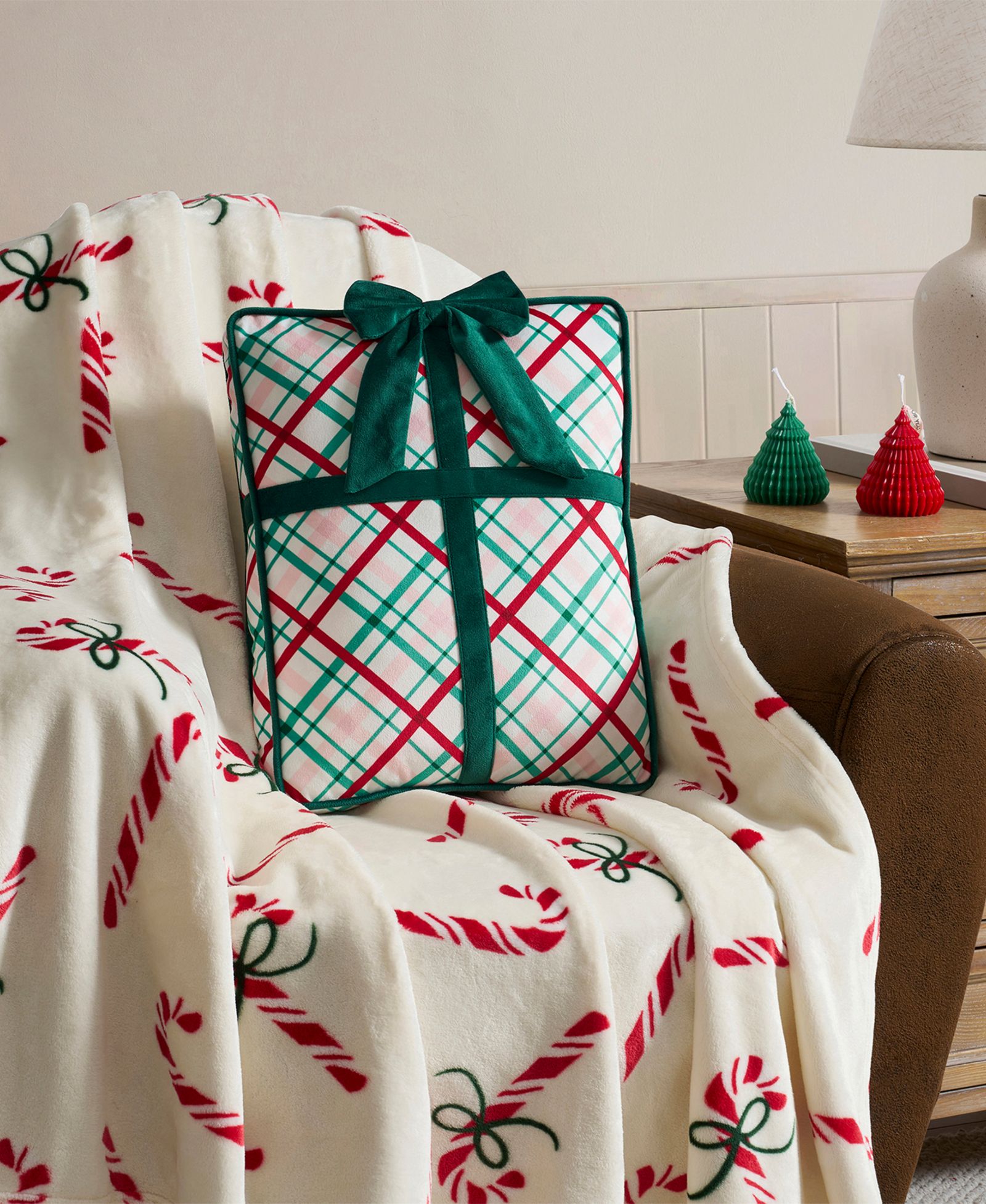 Hallmark Gift Shaped Holiday Decorative Pillow, 12.5" x 16"