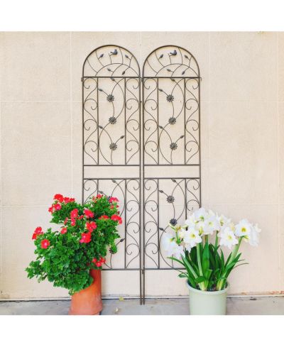Streamdale Furniture 2 Pack Metal Garden Trellis 86.7'' Climbing Plant Support