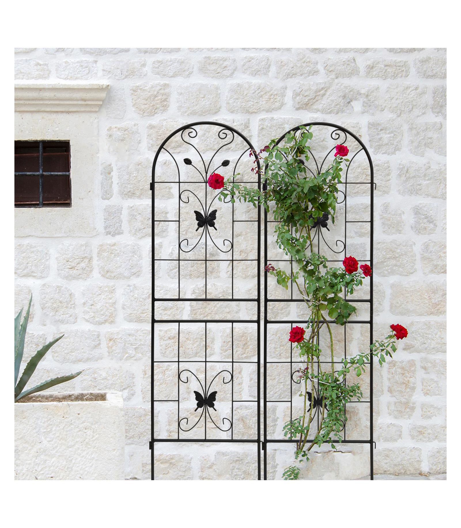 Streamdale Furniture 71" Rustproof 2 Pack Metal Garden Trellis