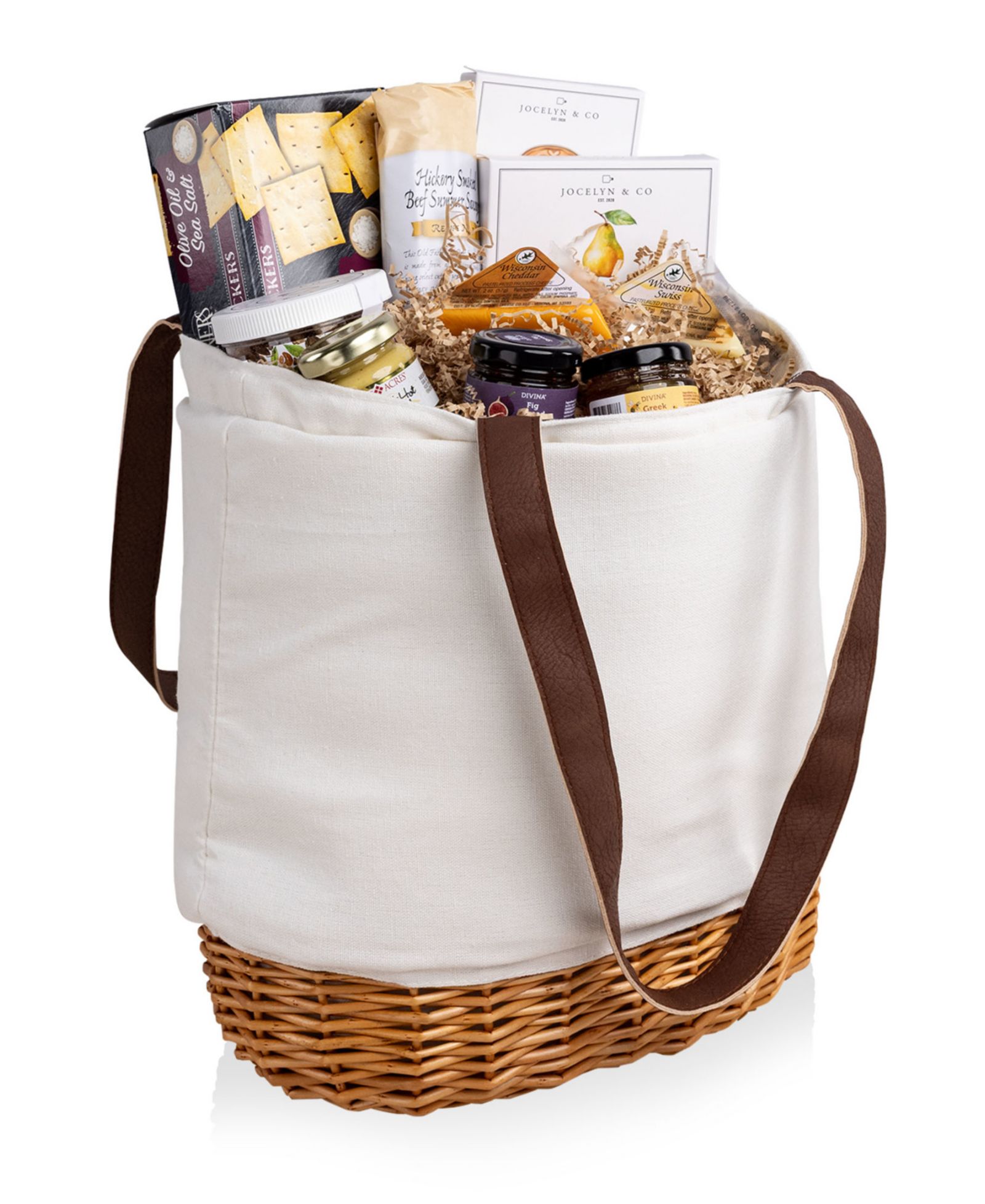 Toscana Pico Lunch Basket with Gourmet Gift Pack, 10 Piece