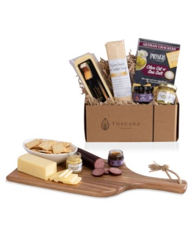 Toscana Artisan Charcuterie Board with Gourmet Gift Pack, 5 Piece