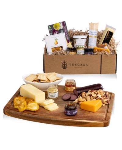 Toscana Oval Cutting Board with Gourmet Gift Pack, 9 Piece
