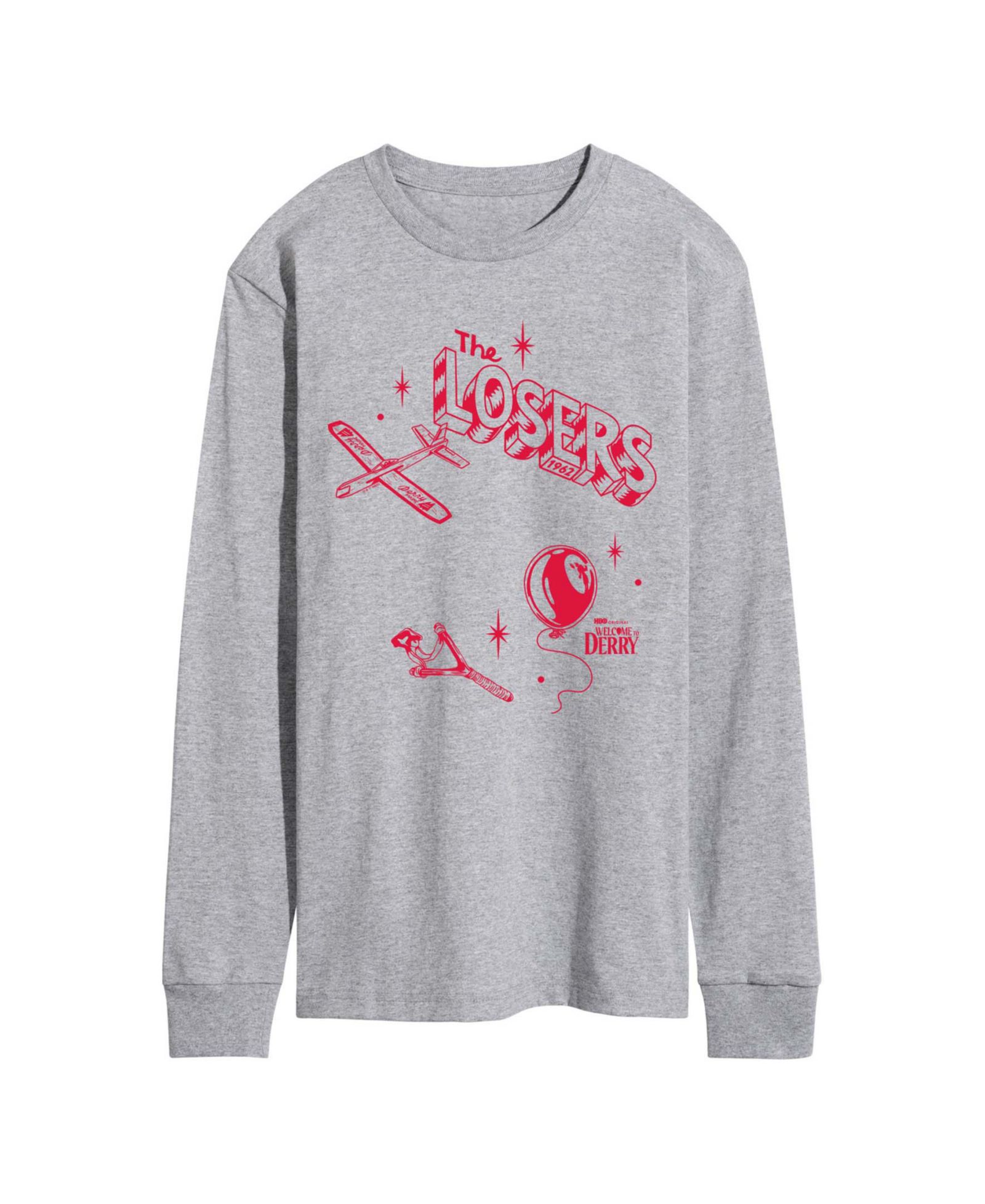 AIRWAVES Men's Welcome to Derry The Losers Long-Sleeve Graphic T-Shirt