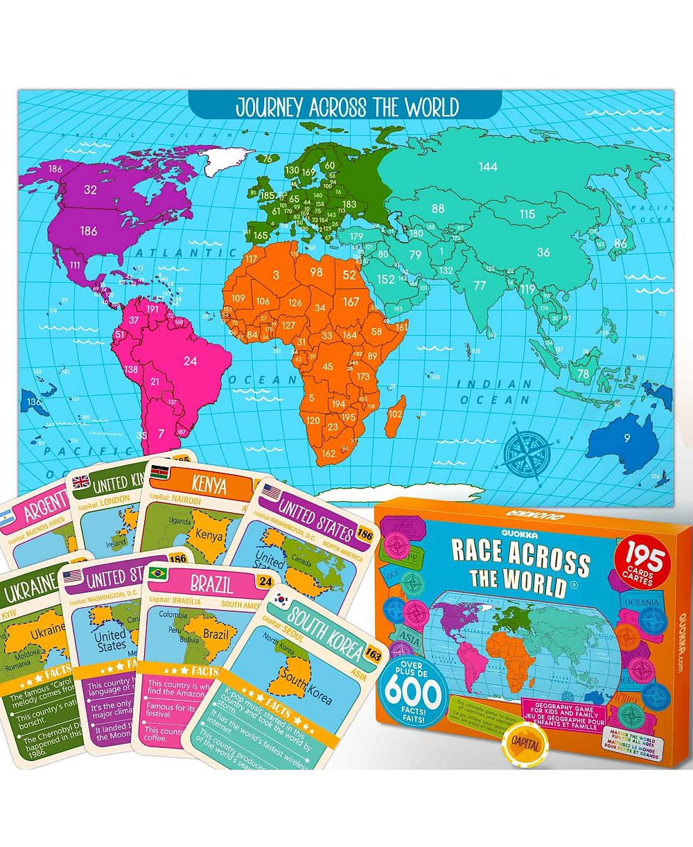 Настольные игры QUOKKA для детей 8-12 лет и семей - Geography, Space, USA & Outdoor Learning Games