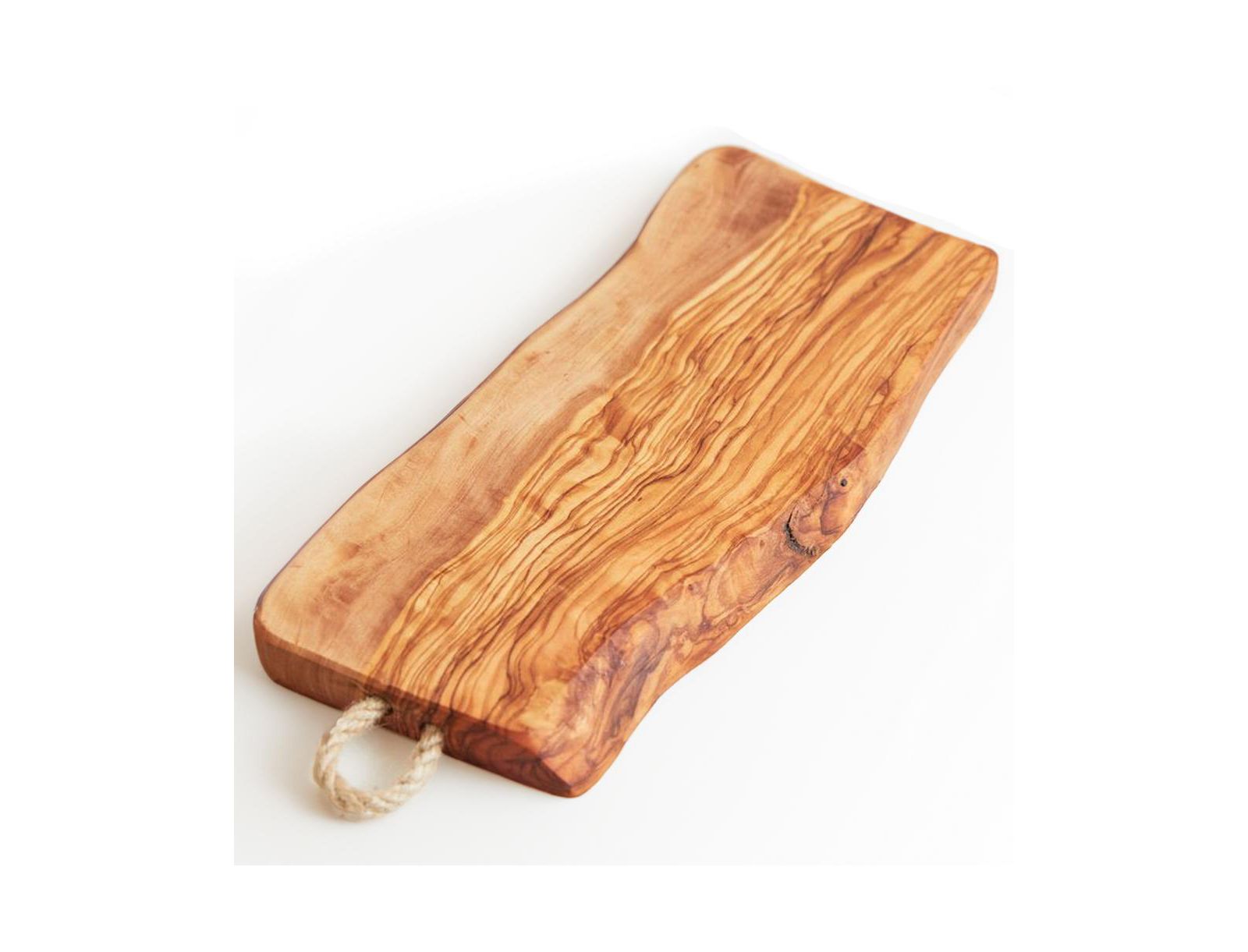 Verve Culture Olivewood Charcuterie Board with Rope Handle