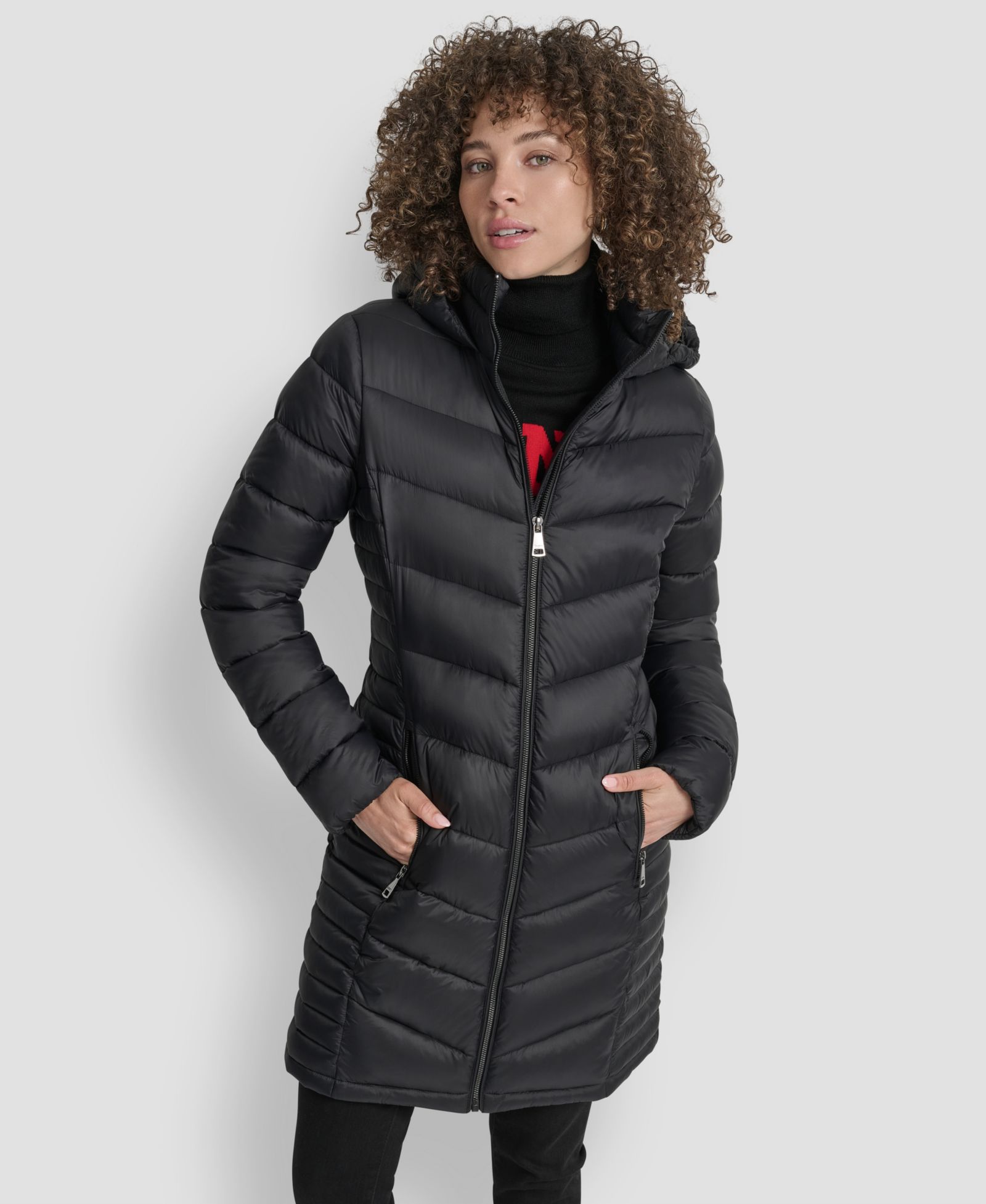 DKNY Женское длинное пальто на молнии