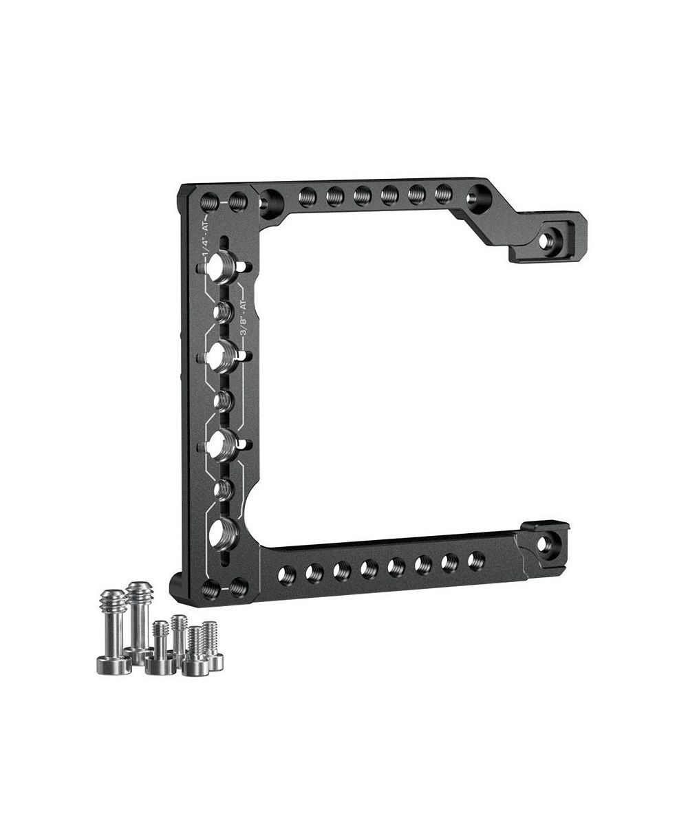 Bright Tangerine Right Side Horse Shoe Plate for RED V-RAPTOR Camera, Black