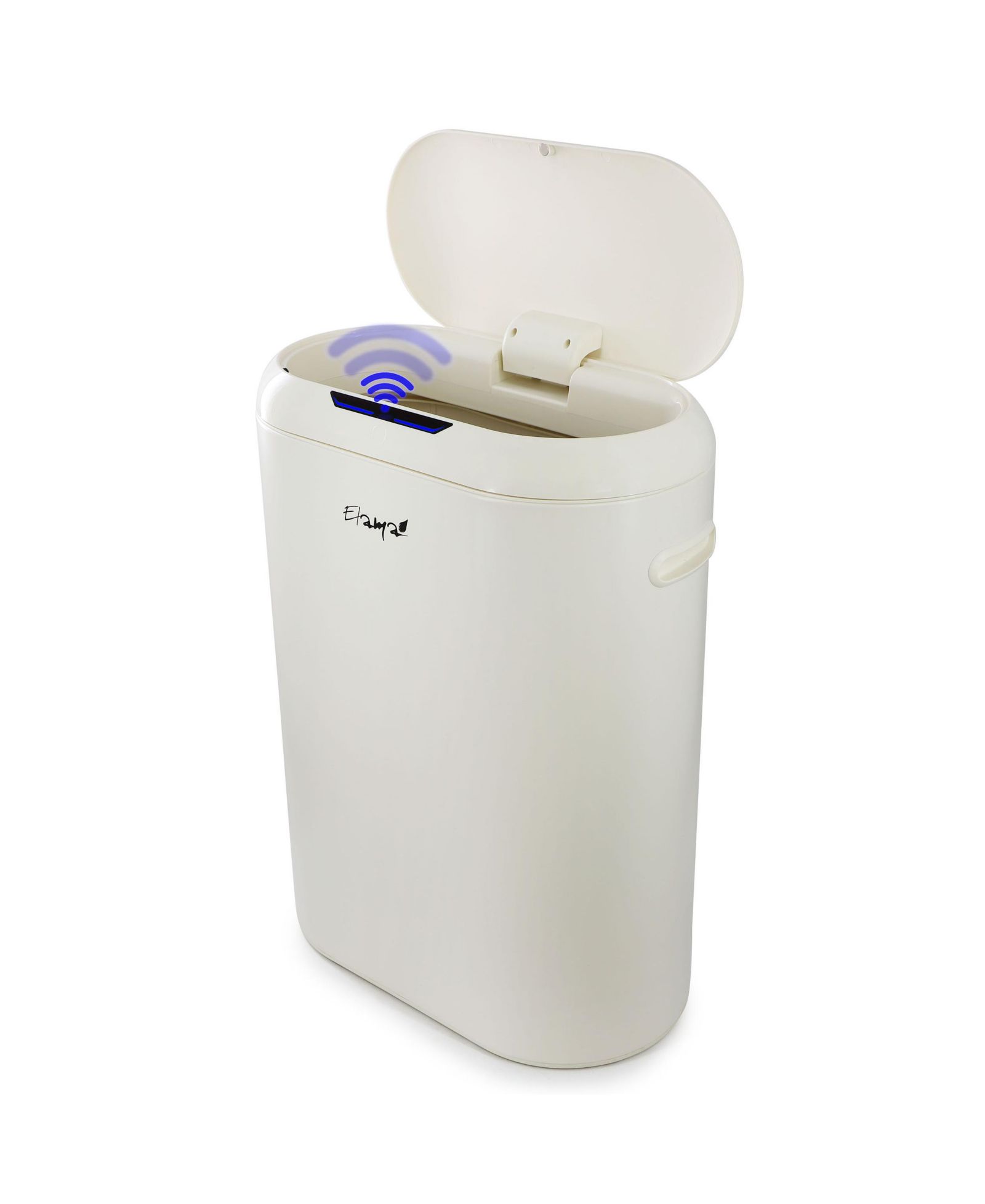 Elama 13 Gallon Automatic Sensor Hands Free Round Top Trash Can in Black