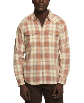Lucky Brand Men's клетчатая рубашка Western с длинным рукавом