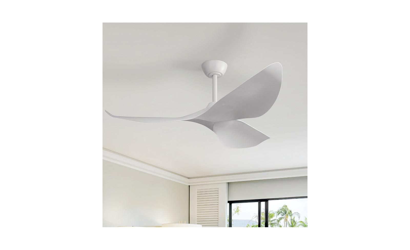 Sofucor 52-inch Light weight Modern White 3-Blade Ceiling Fans with Remote Control Function