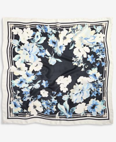 I.N.C. International Concepts Bordered Floral Square Scarf, Macy's Exclusive