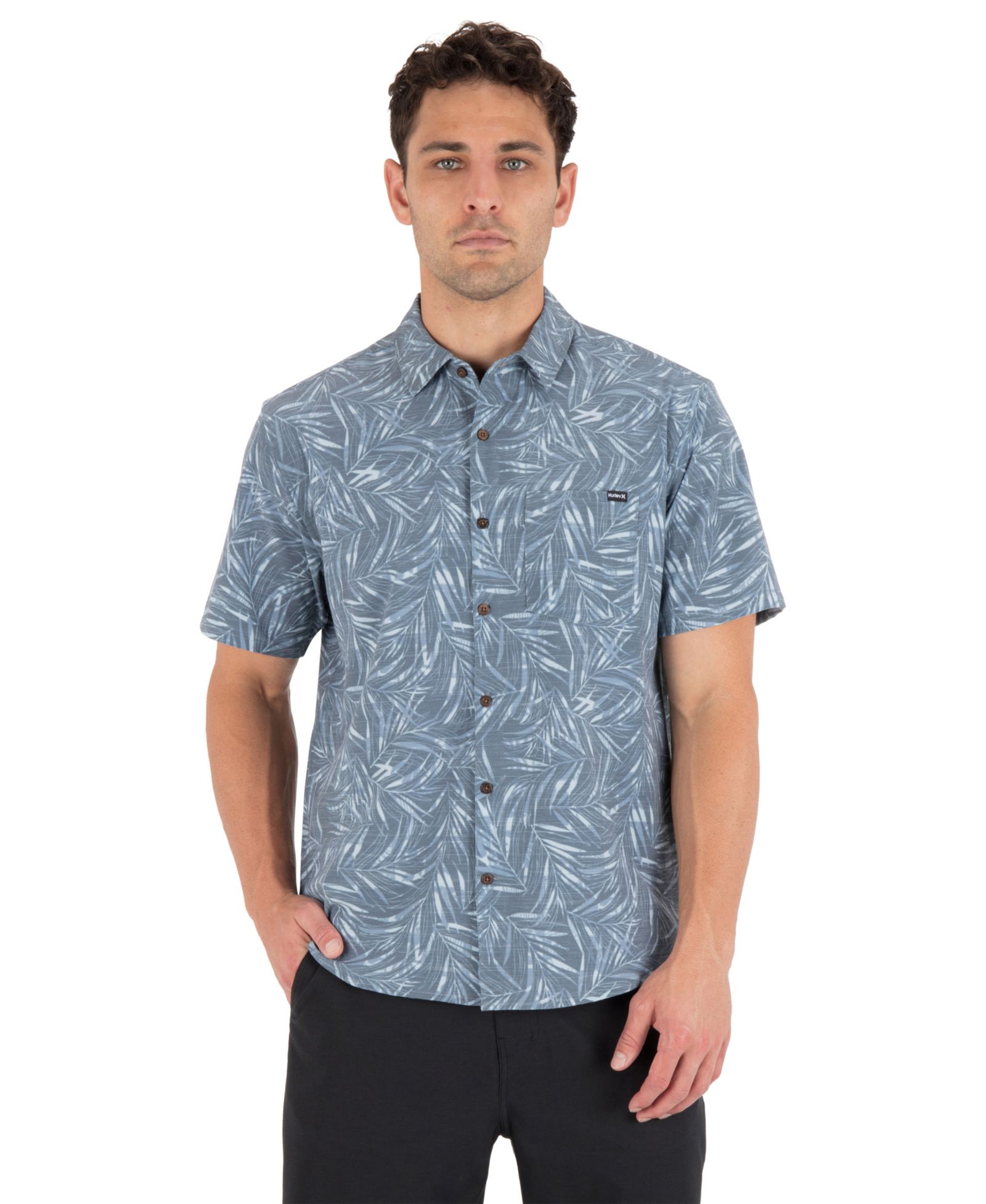 Hurley Мужская рубашка Classic-Fit с воротником Point
