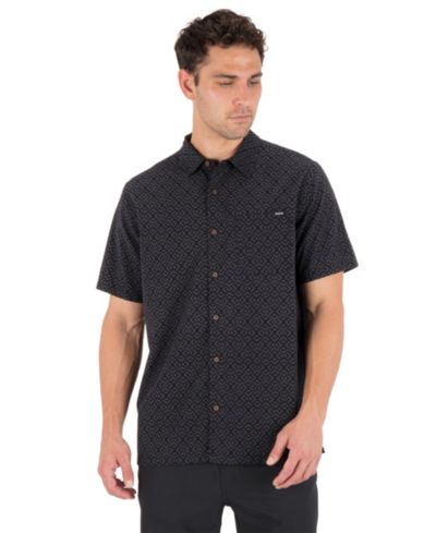 Мужская рубашка Hurley Men's Rincon Relaxed-Fit с воротником-стойкой