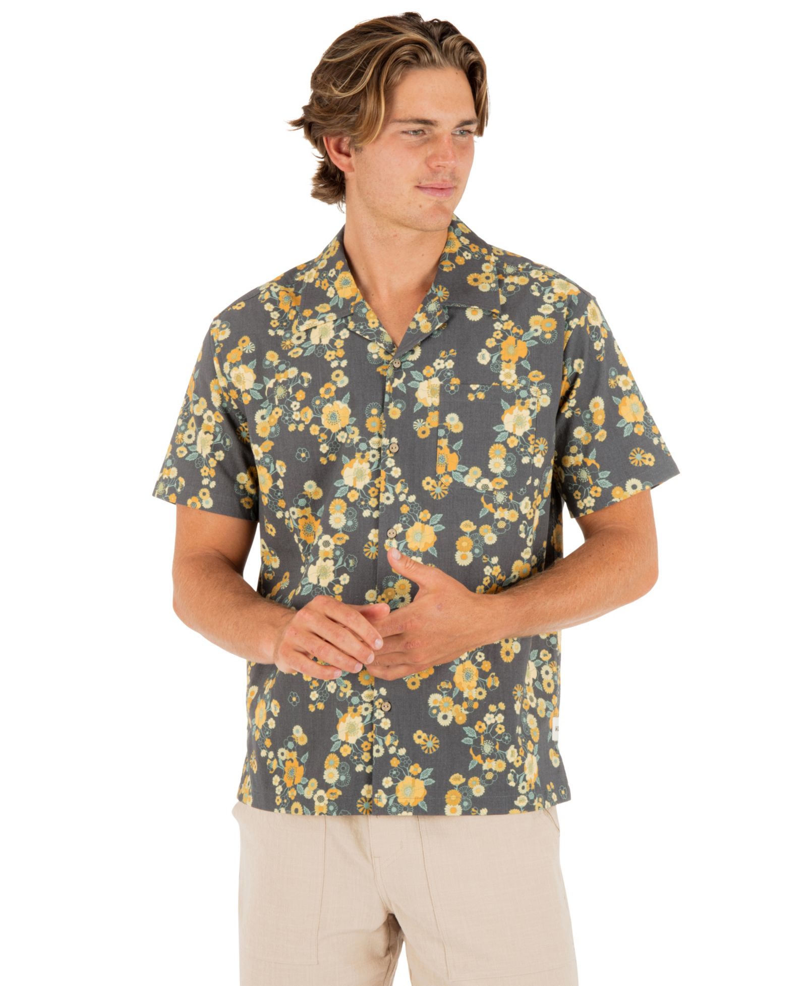 Hurley Men's Camp Collar Short-Sleeve Shirt