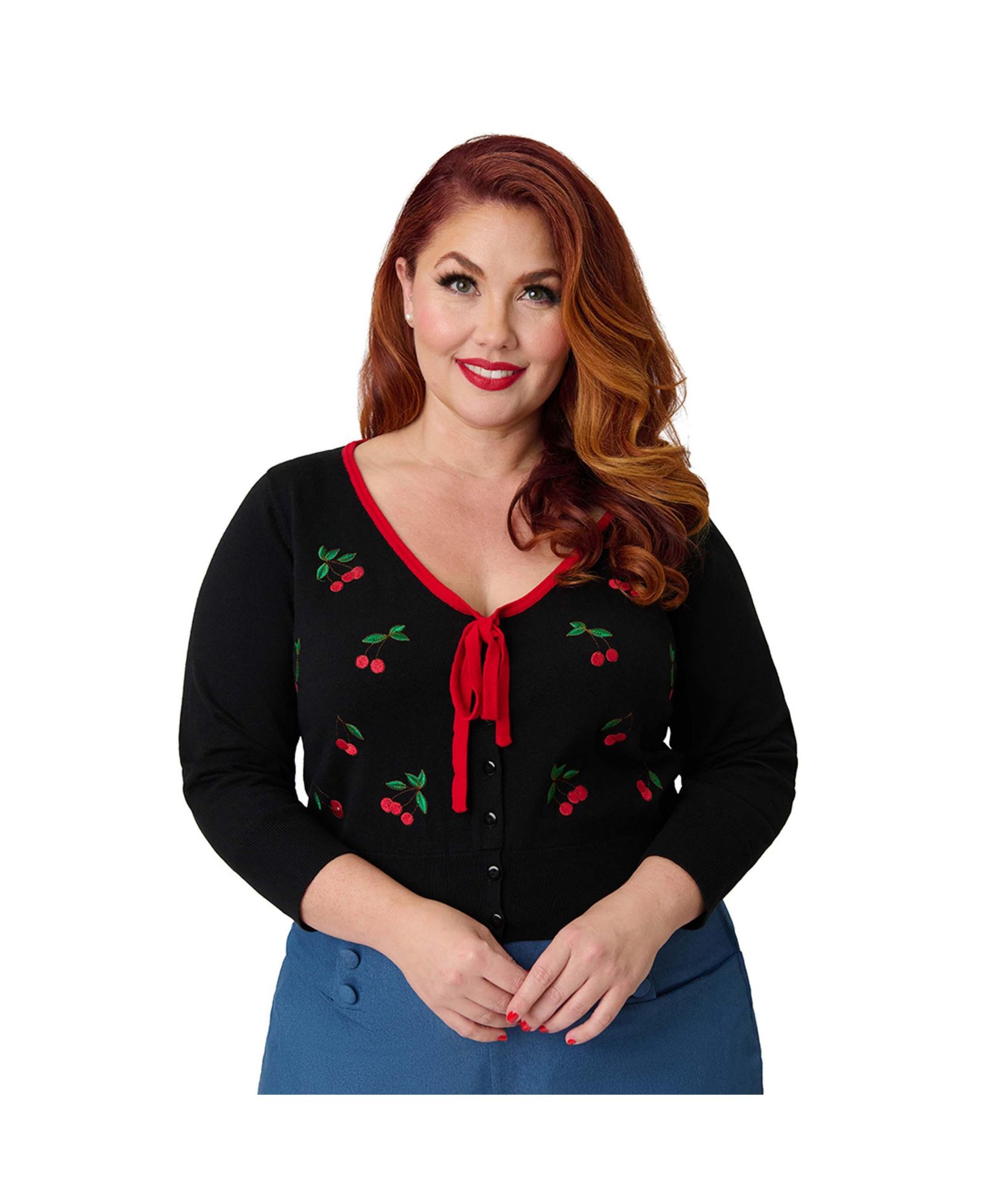 Женский вязаный кардиган Unique Vintage Crop