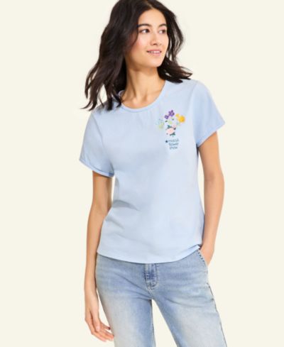 Macy's Flower Show Women's Short-Sleeve Flower Show Medallion T-Shirt, Macy's Exclusive