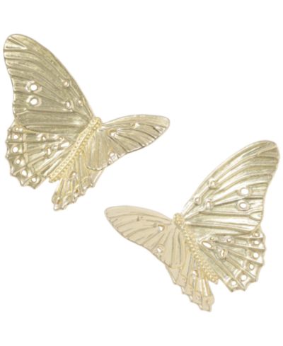 Kendra Scott серьги-гвоздики Cailey 14k Gold Over Brass Butterfly