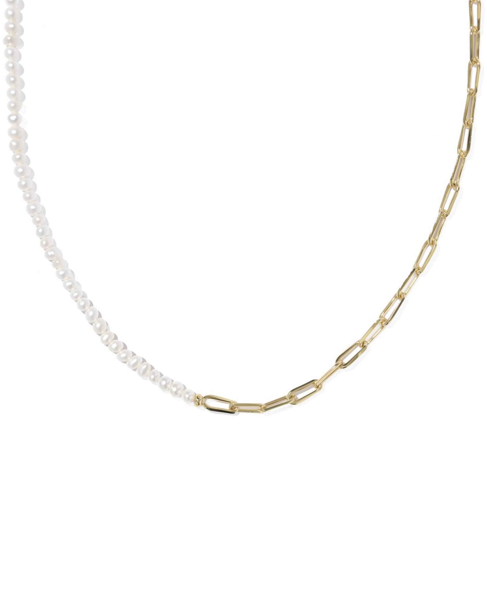 Kendra Scott Freshwater Cultured Pearl в 14k Gold Over Brass Markie Half Chain ожерелье