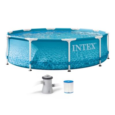 Надувной бассейн Intex 28207EH, 10' x 30", со стальной рамой и насосом