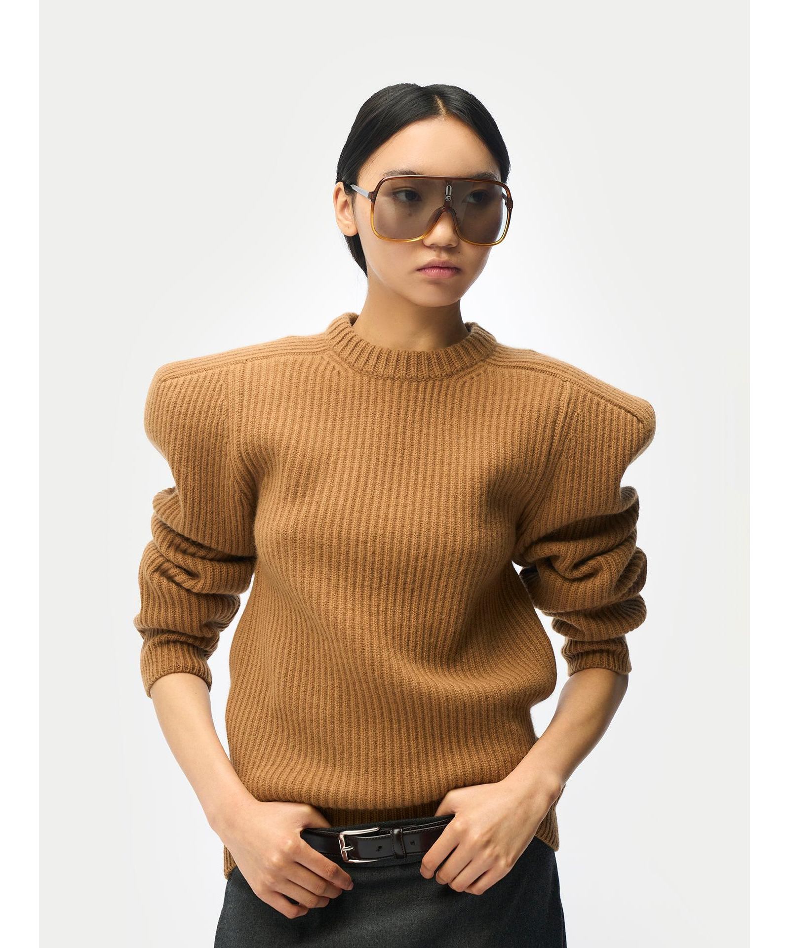 Женский кашемировый свитер Gobi Cashmere со структурированными плечами