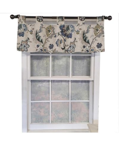 RLF Home Ophelia Tab Valance All season 4" Tab Valance 45" x 15" Iris Blue
