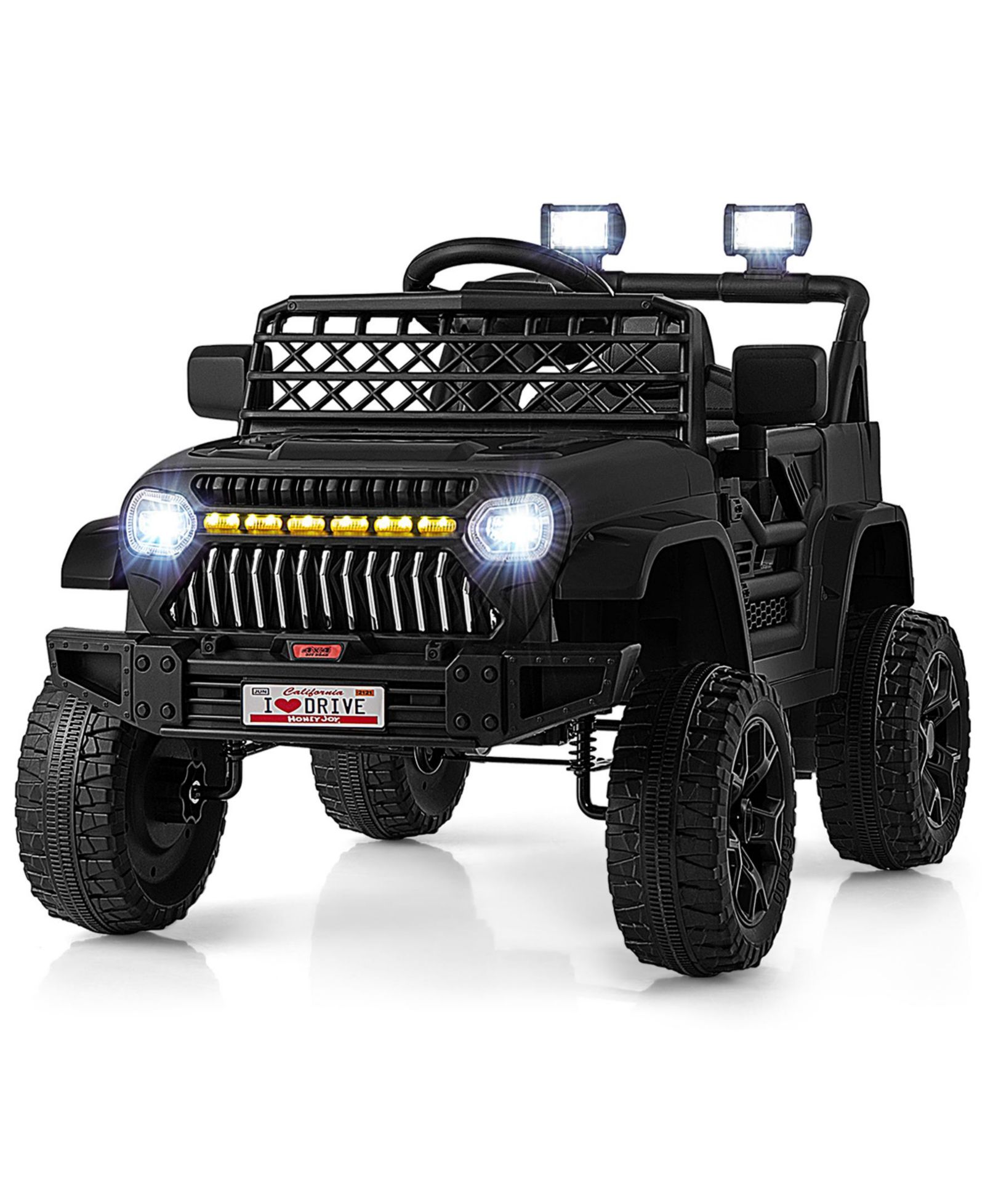 Детский электромобиль SUGIFT 12V Truck Car с пультом управления и музыкальным плеером, черный