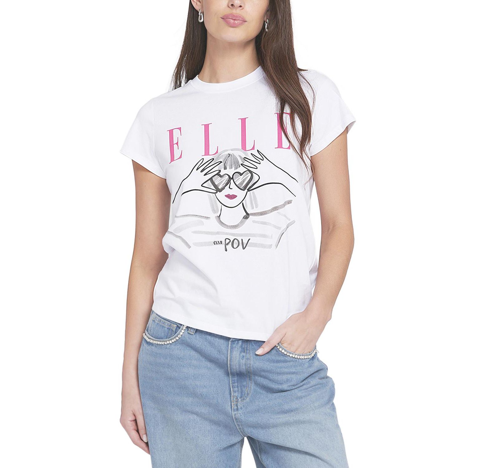 Женская футболка ELLE Collection Heart Eyes Graphic Tee