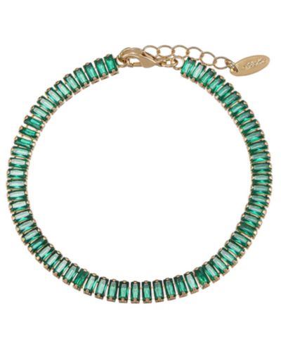 Браслет на ногу ETTIKA Rhinestone Baguette с напылением 18k Gold