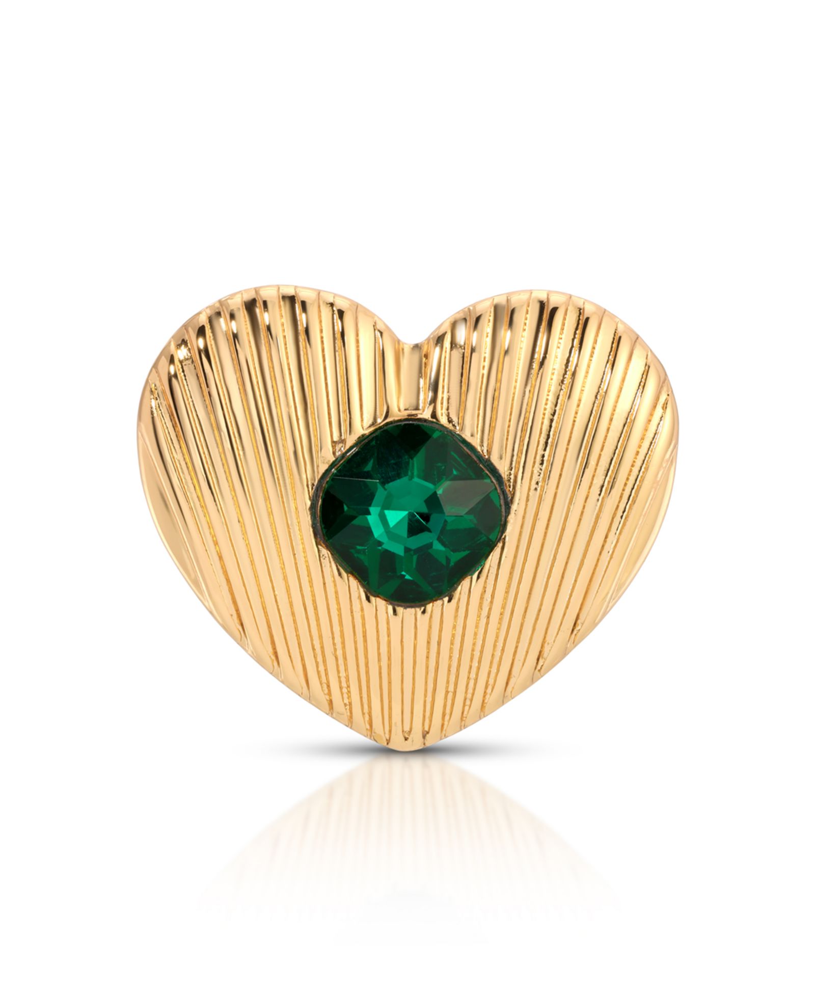ETTIKA брошь Emerald Heart
