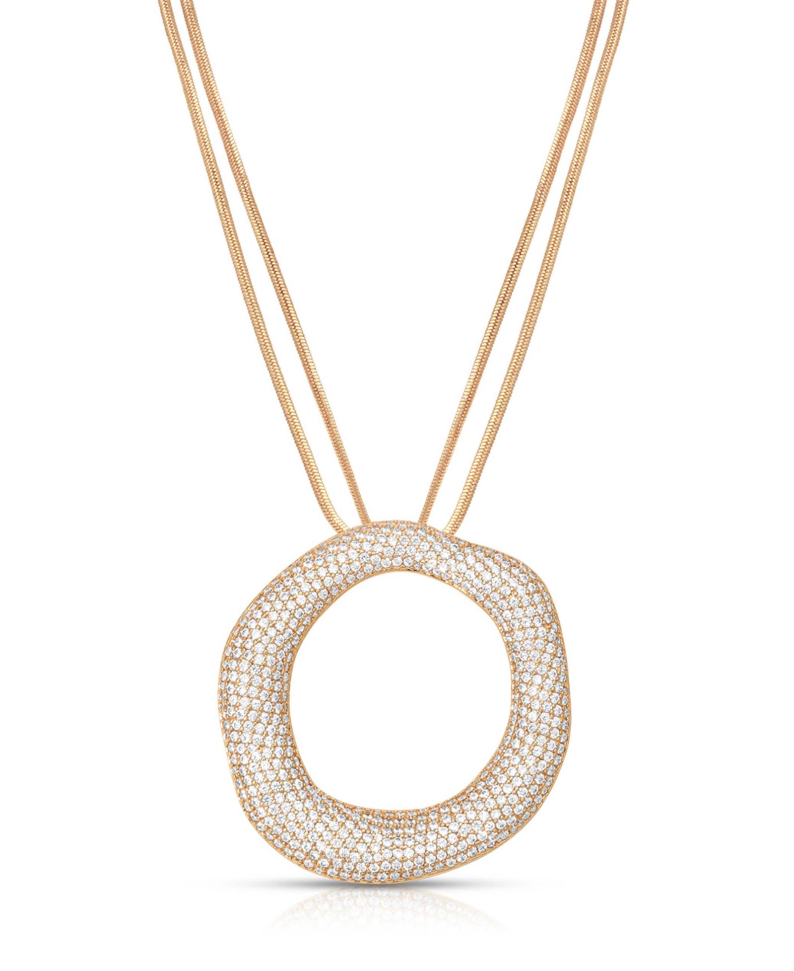 ETTIKA Open Circle Pave Necklace