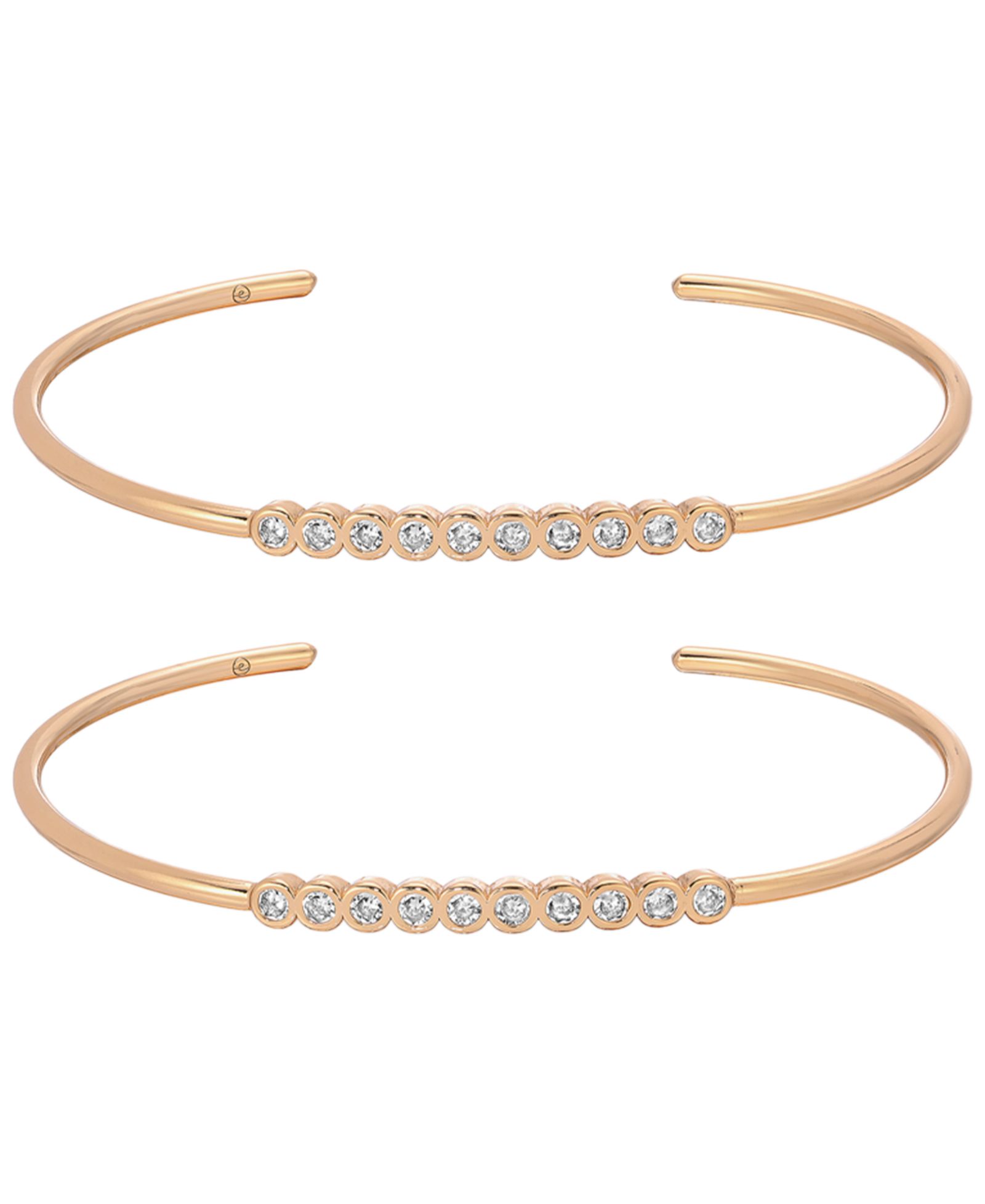ETTIKA Double Take Crystal Cuff Set