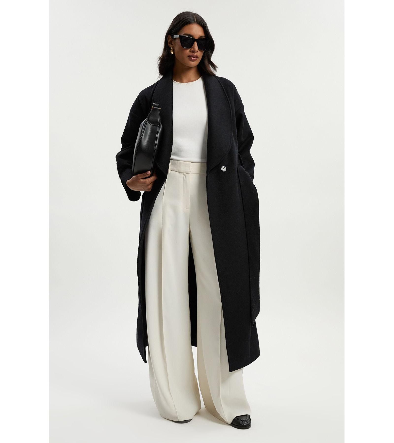 Karen Millen Women's Wrap Tailored Maxi Coat
