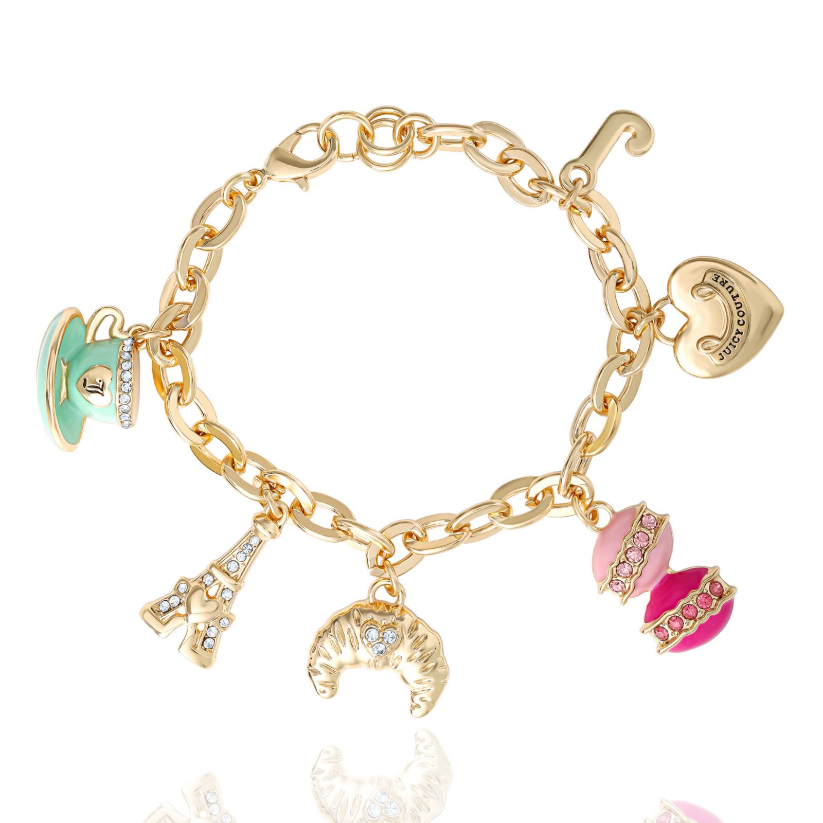 Juicy Couture Paris Браслет с шармом Macaron, Croissant