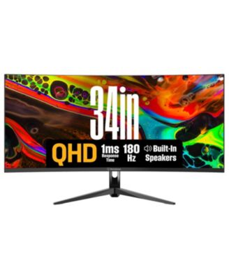 Игровой монитор Westinghouse 34" Curved Ultrawide, 180Hz, QHD 3440x1440, AMD FreeSync, 2xDP и 2xHDMI