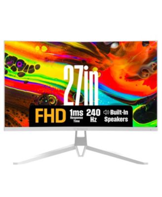 Игровой изогнутый монитор Westinghouse 27", 200Hz, 1080p, 1500R, AMD FreeSync, со встроенными динамиками, белый