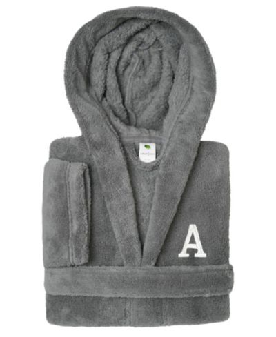 Linum Home Bookman Personalized Kids Super Plush Hooded Bathrobe