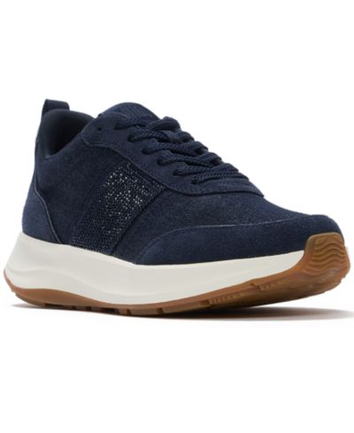FitFlop Женские дти denim-кеды F-Mode Flow Crystal с шнуровкой