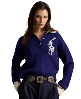 Polo Ralph Lauren Women's Big Pony Rugby Sweater