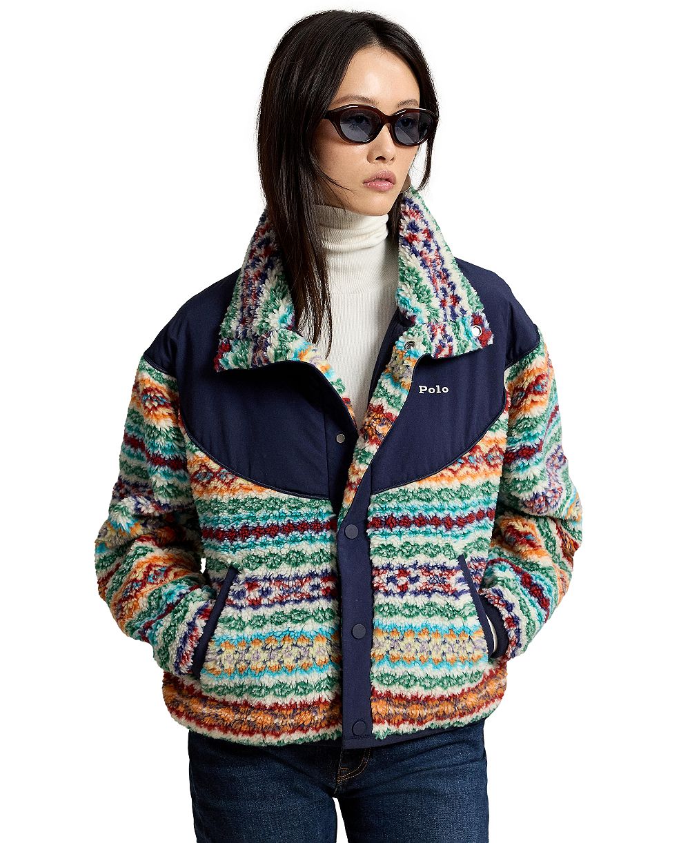 Polo Ralph Lauren Women's Fair Isle Mock-Neck Jacket