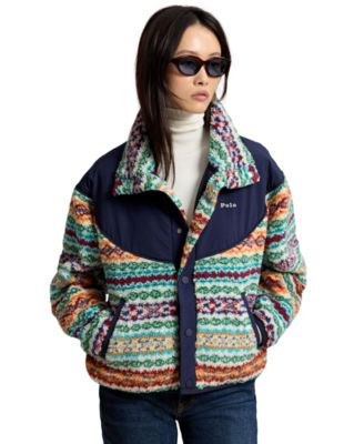 Polo Ralph Lauren Women's Fair Isle Mock-Neck Jacket