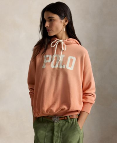 Женское легкое худи Polo Ralph Lauren с логотипом, круглый вырез