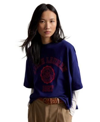 Женская хлопковая футболка Polo Ralph Lauren Oversized