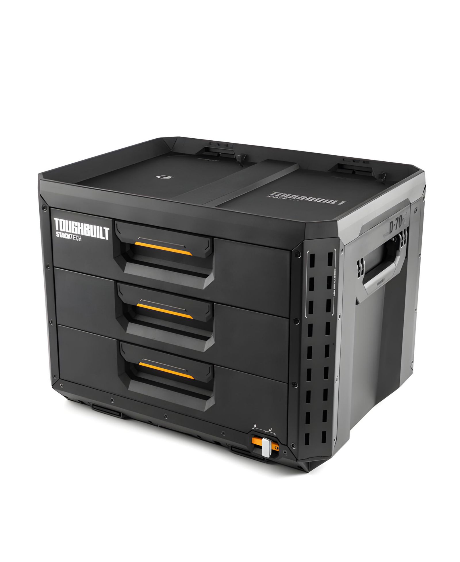 ToughBuilt StackTech ящик для инструментов на 3 ящика, прочный пластиковый органайзер для хранения