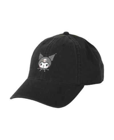 Бейсболка Kuromi Embroidered Character Face Black