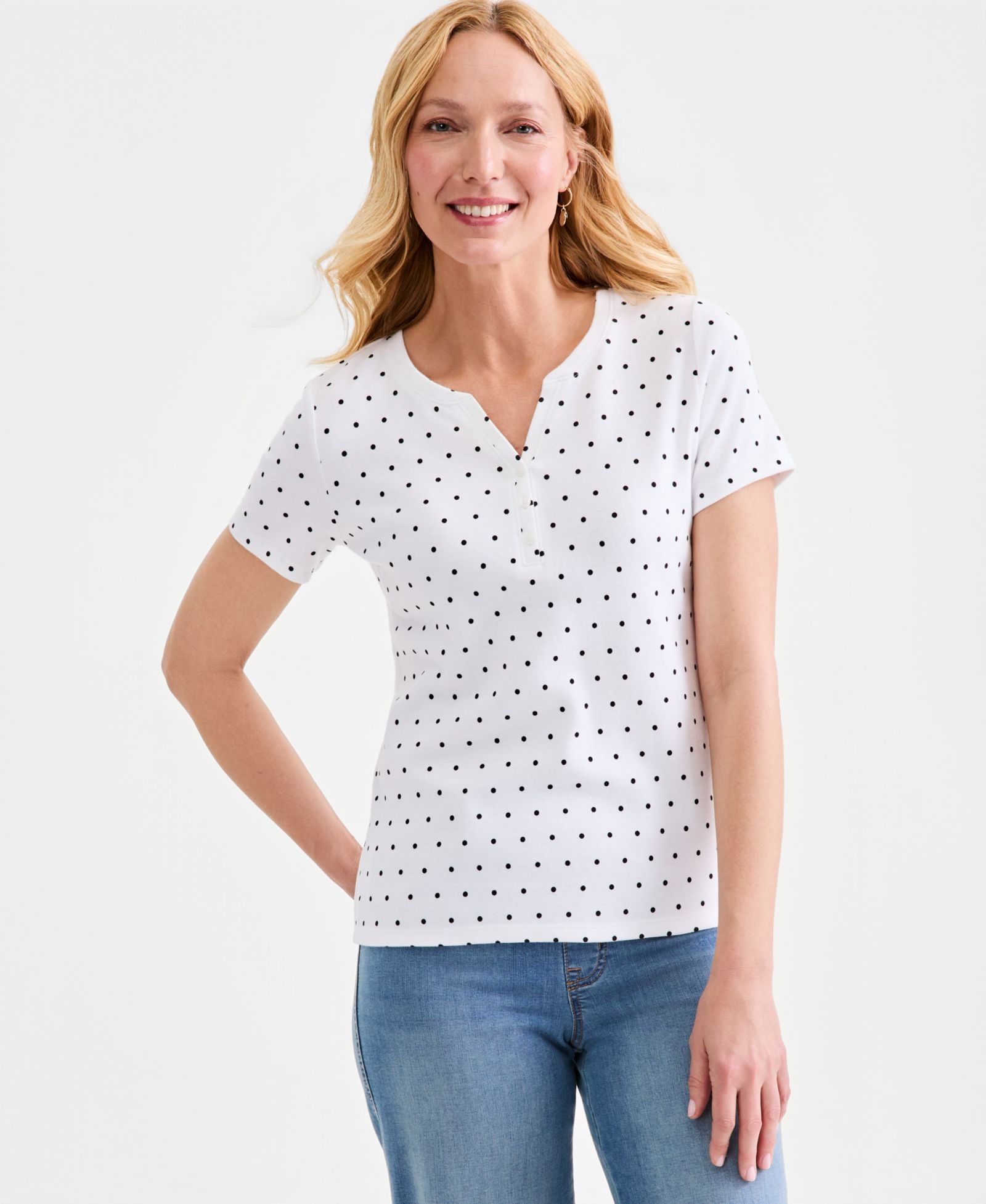 Мужской топ Style & Co Petite Short-Sleeve Henley Neck