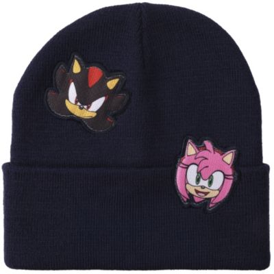 Sonic The Hedgehog Men's Printed Character Patches Navy Cuff Beanie