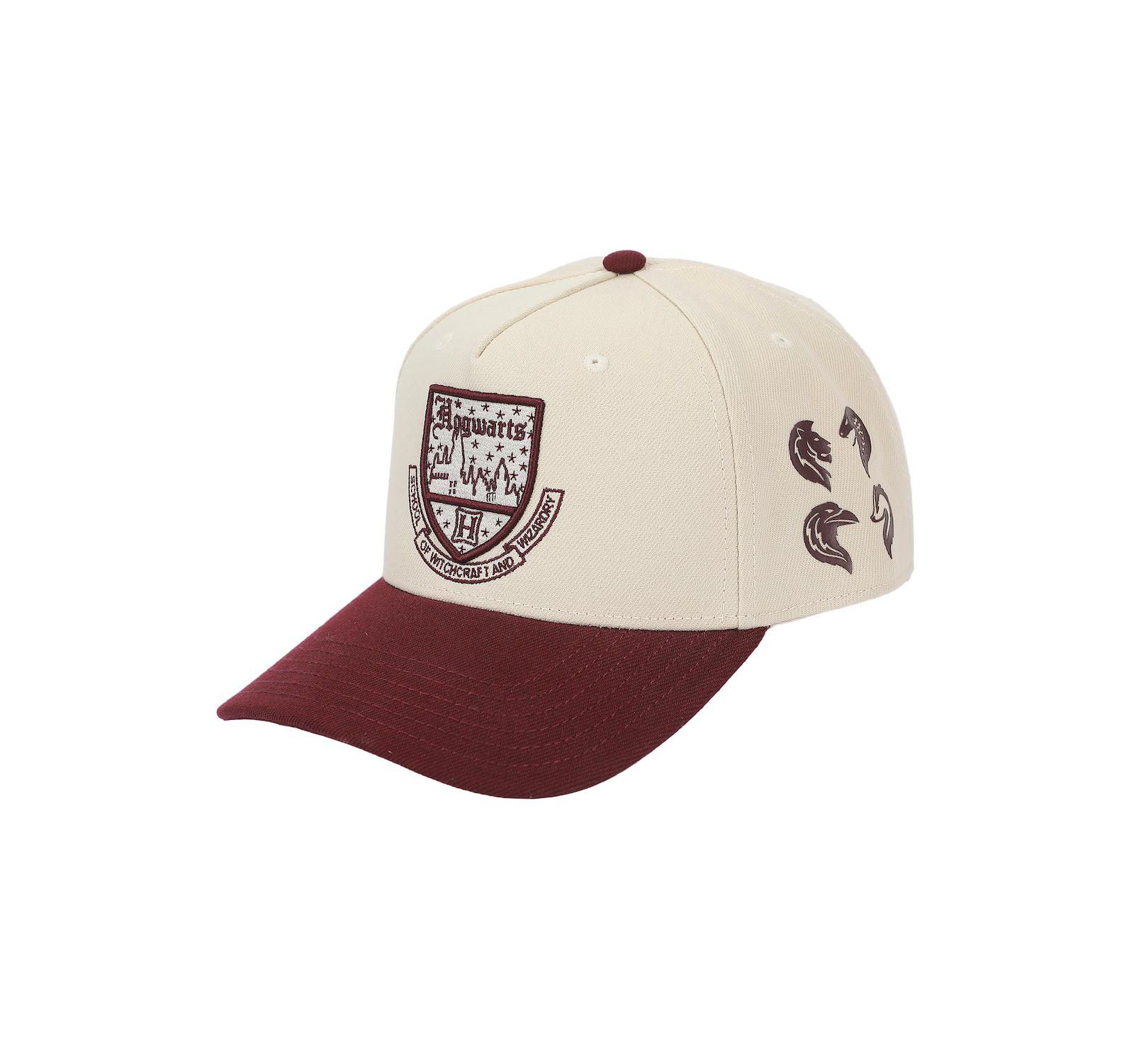 Harry Potter Men's Hogwarts Castle White Polywool A-Frame Baseball Hat