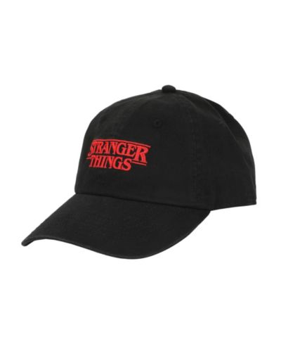 Stranger Things Мужская бейсболка без жесткой формы, черный цвет, с логотипом