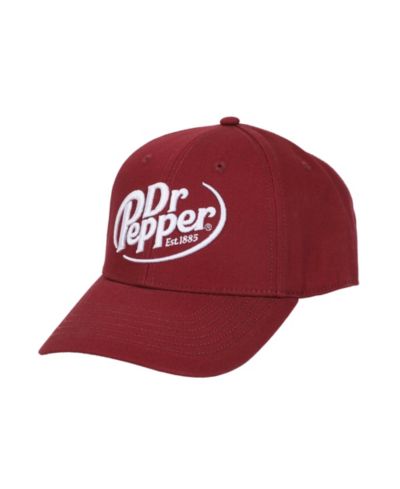 Dr. Pepper Мужская кепка с вышитым 3D логотипом Dr Pepper, красная, регулируемая